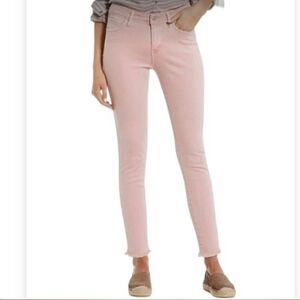 Tommy pink frayed bottom jeans